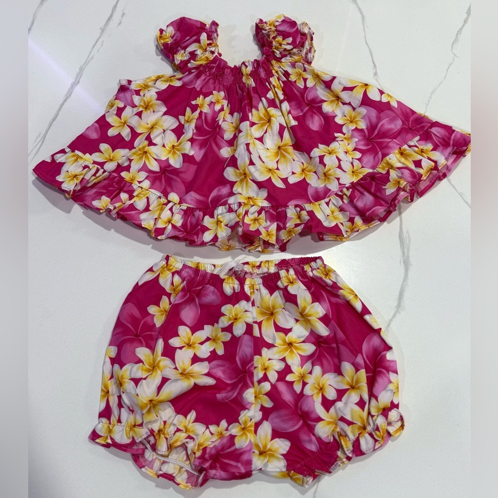 Made in Hawaii • Lei Aloha Hibiscus Toddler Set